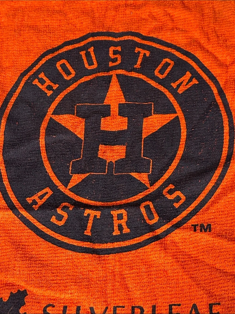 Houston Astros Orange Rally Game Towel - Silverleaf Resorts Logo